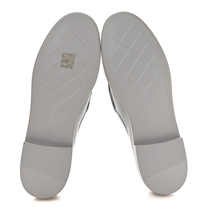 Chanel Lambskin Quilted CC Turnlock Loafers 39 Grey 6 of 8