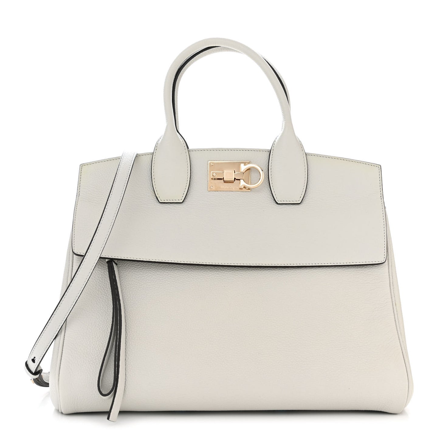 Calfskin Large The Studio Bag Gull Grey