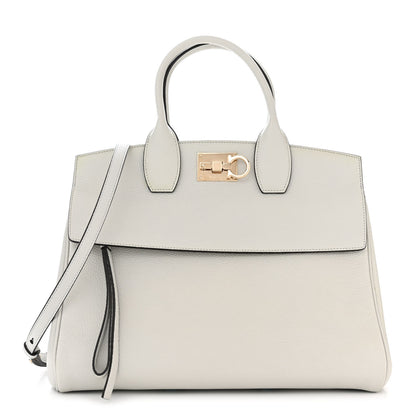 Salvatore Ferragamo Calfskin Large The Studio Bag Gull Grey 1 of 13