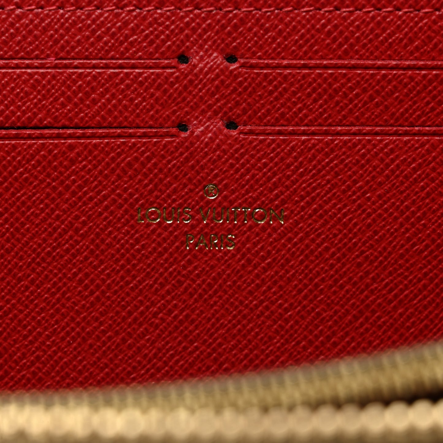 Damier Ebene Clemence Wallet Cherry