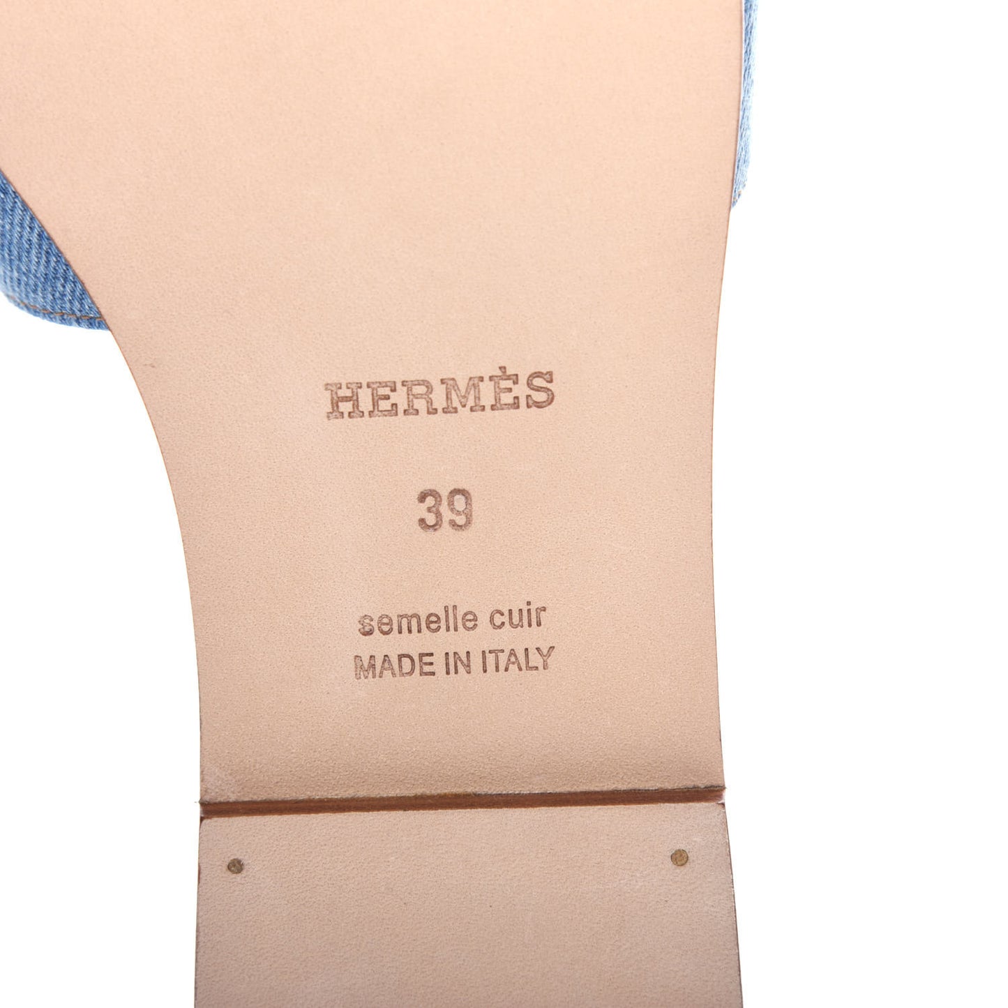 Denim Canvas Oran Sandals 39 Bleu Clair
