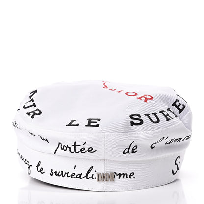 Christian Dior Daydream Words Print Cap Hat 57 White 5 of 11