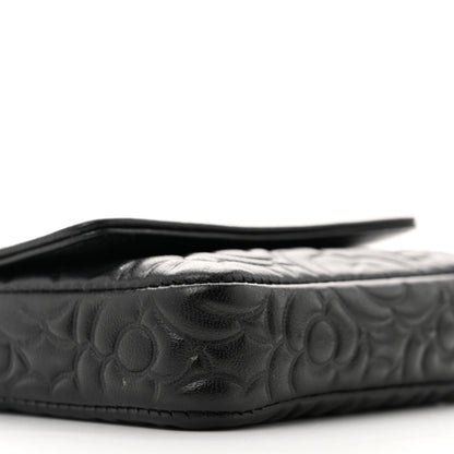 Chanel Lambskin Camellia Embossed Chain Belt Bag Black 10 of 12