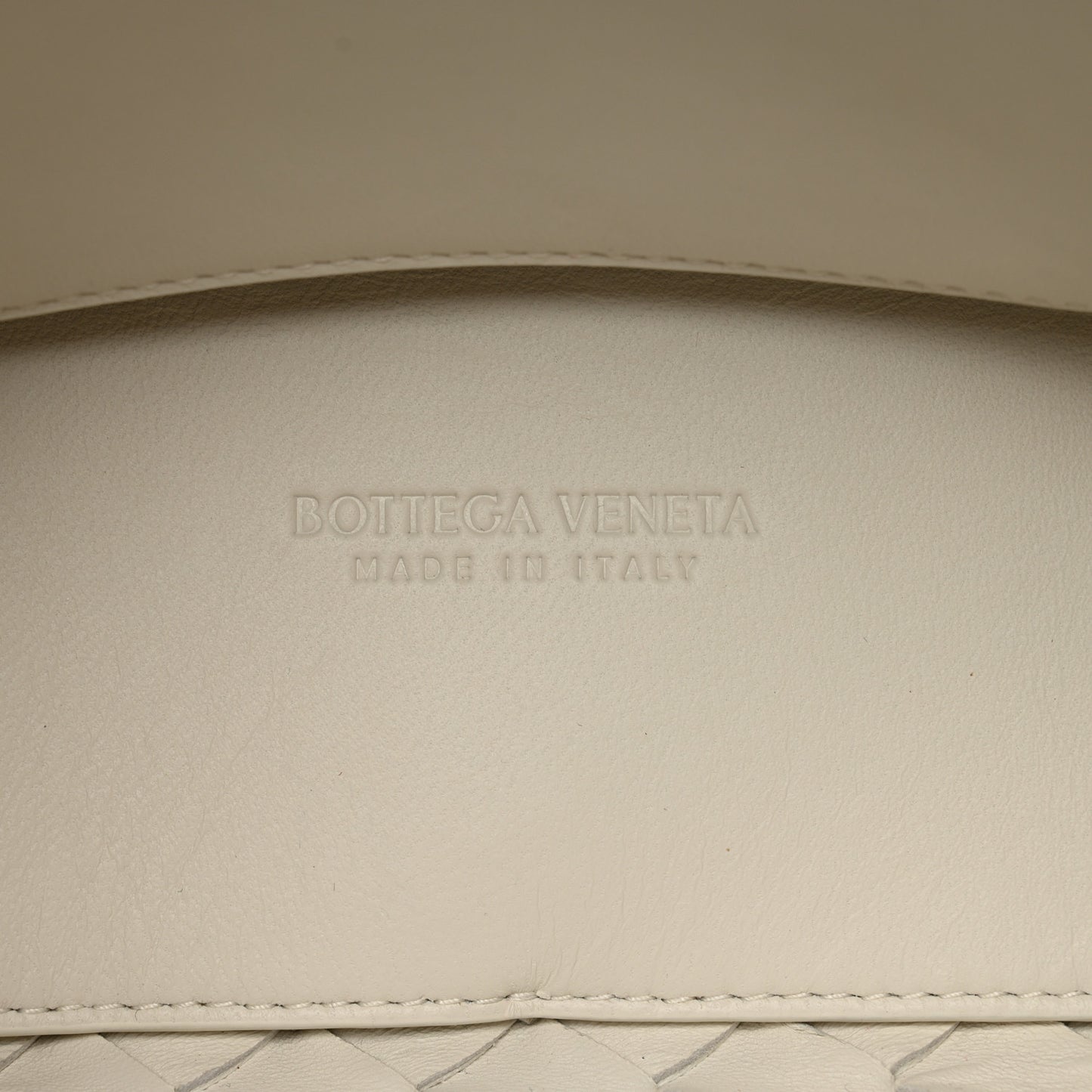 Nappa Intrecciato Small Andiamo Shoulder Bag White