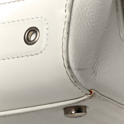 Christian Dior Grained Calfskin Street Chic Top Handle Bag White 14 of 35