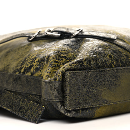 Givenchy Lambskin Crackled Vintage Large Voyou Bag Black Yellow 9 of 10