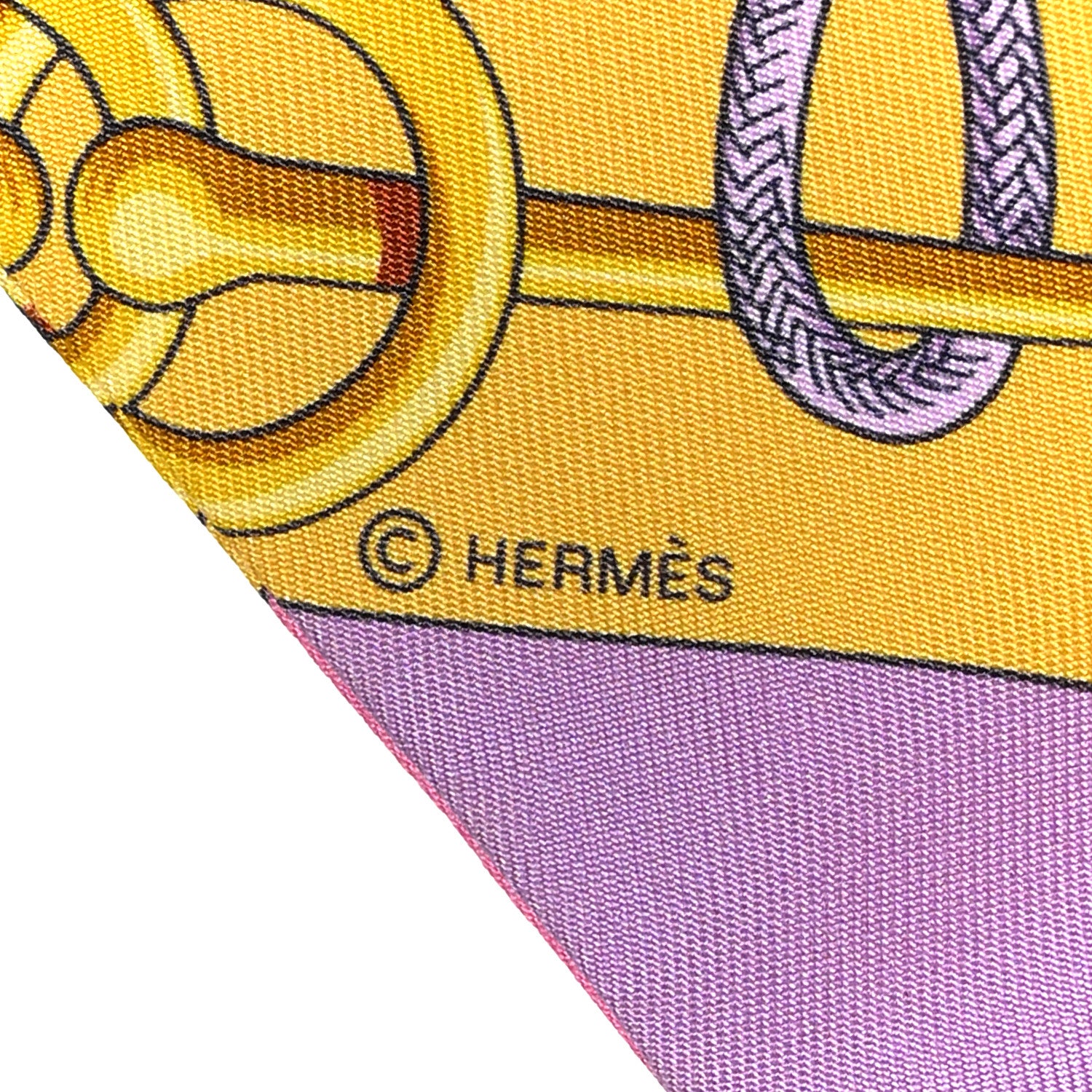 Hermes Silk Cliquetis Twilly Bouton D Or Mauve 4 of 7