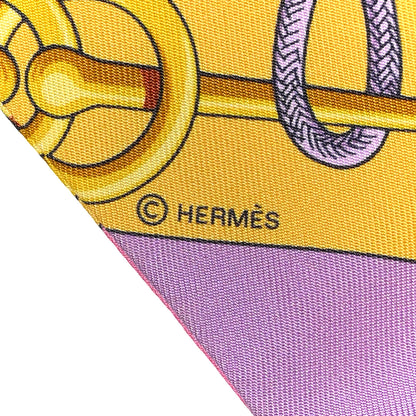 Hermes Silk Cliquetis Twilly Bouton D Or Mauve 4 of 7