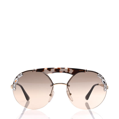 Prada Crystal Ornate Sunglasses SPR52U Havana 2 of 8