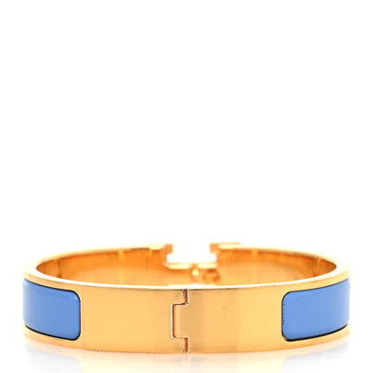 Hermes Enamel Narrow Clic Clac H Bracelet PM Bleu Cielo 3 of 5