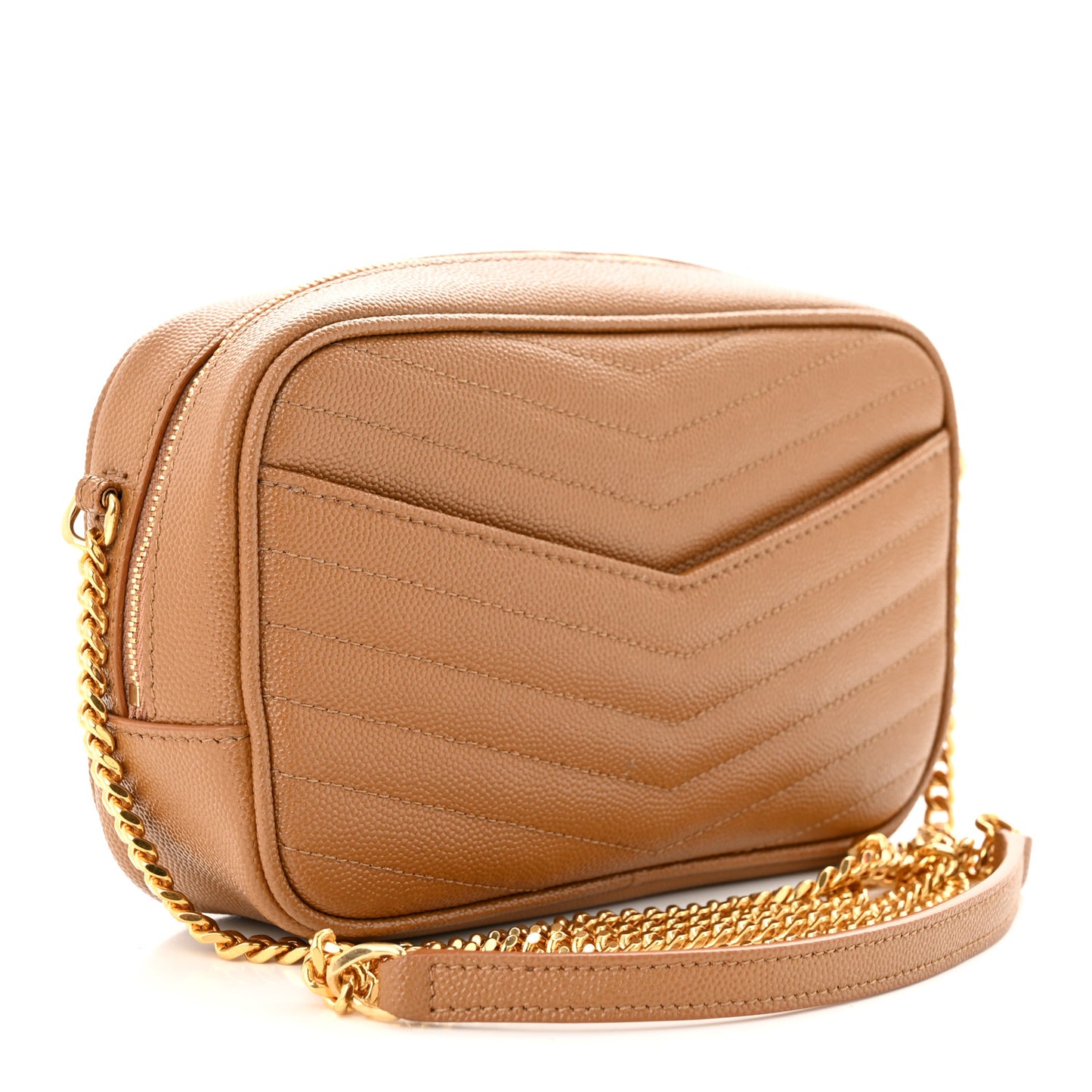 Grain De Poudre Matelasse Monogram Mini Lou Camera Bag Dark Natural