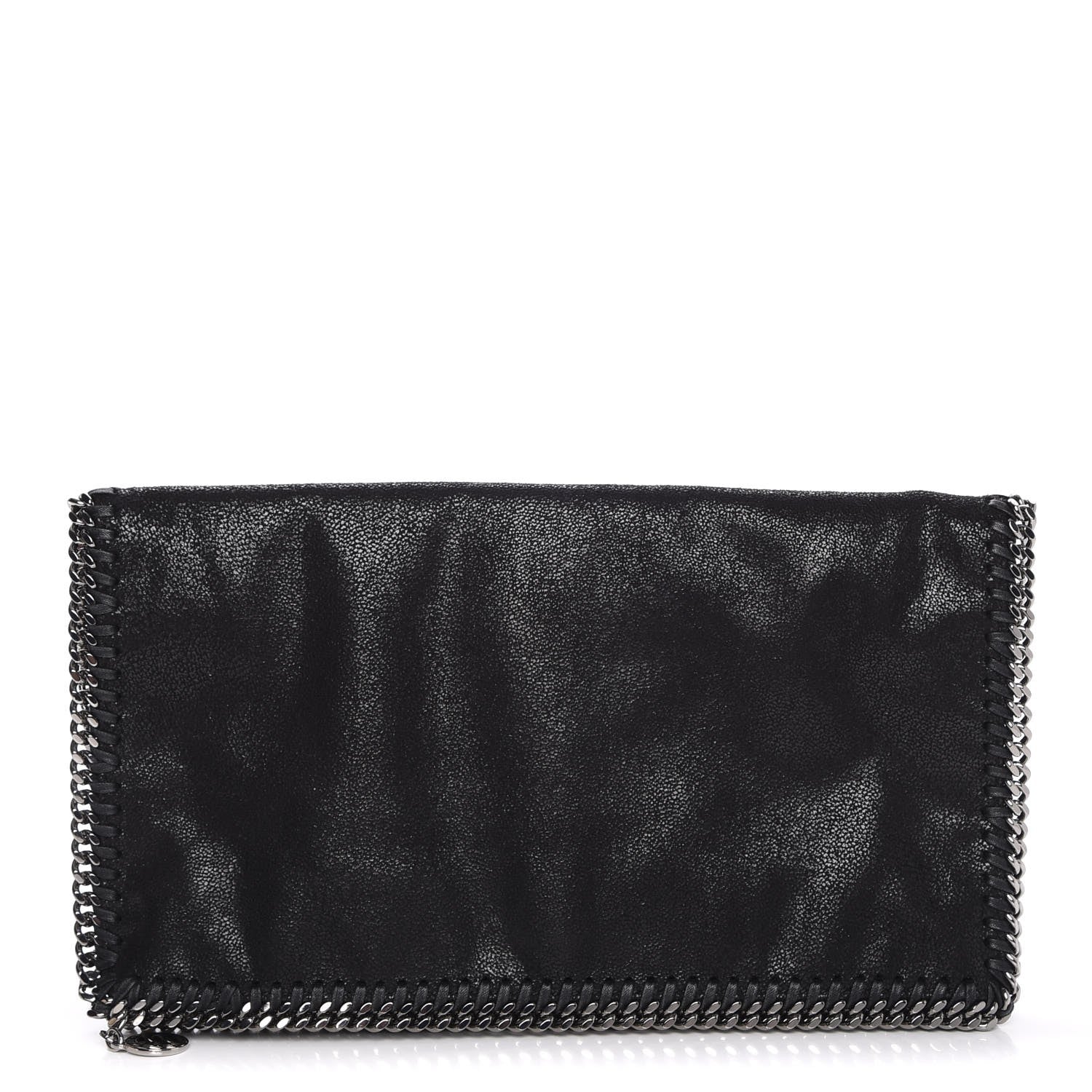 Stella McCartney Shaggy Deer Falabella Fold Over Clutch Black 1 of 7