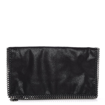 Stella McCartney Shaggy Deer Falabella Fold Over Clutch Black 1 of 7