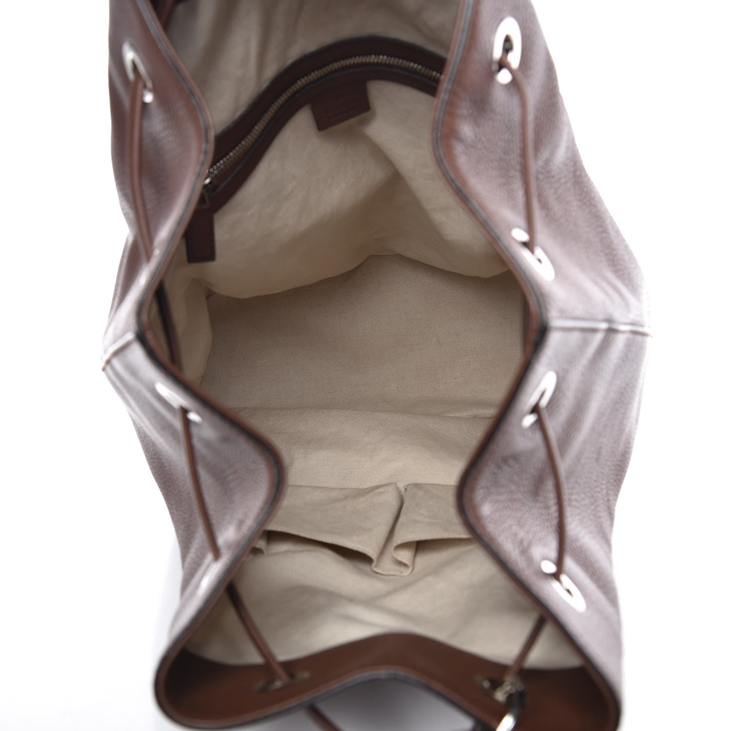 Gucci Pebbled Calfskin Large Soho Drawstring Backpack Brown 5 of 10