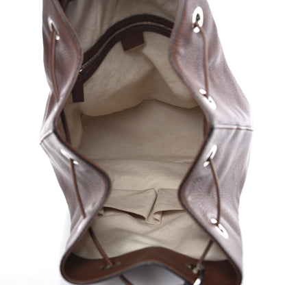 Gucci Pebbled Calfskin Large Soho Drawstring Backpack Brown 5 of 10