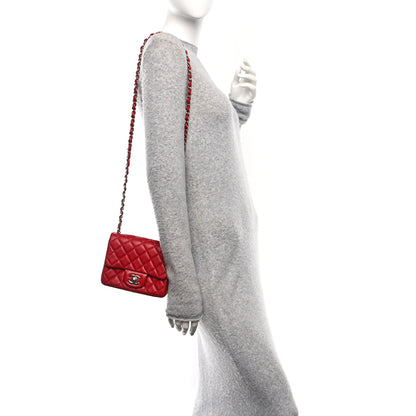 Chanel Lambskin Quilted Mini Square Flap Red 2 of 11