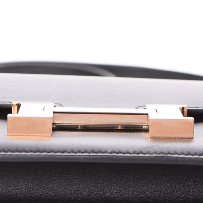 Hermes Swift Horseshoe Constance 24 Black Rose Jaipur 40 of 44
