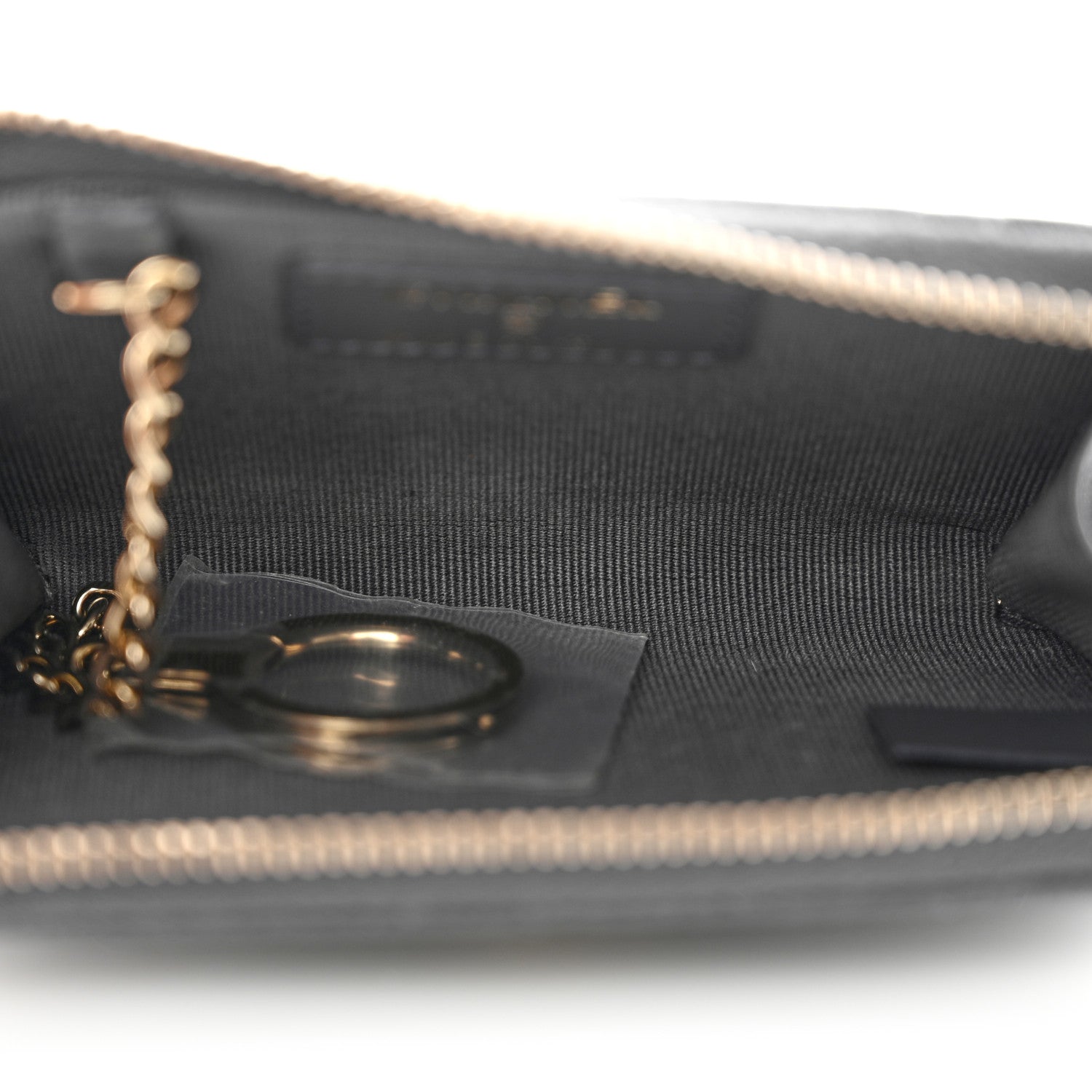 Chanel Caviar Quilted Zipped Key Holder Case Gray 5 of 9