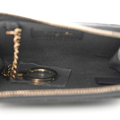 Chanel Caviar Quilted Zipped Key Holder Case Gray 5 of 9