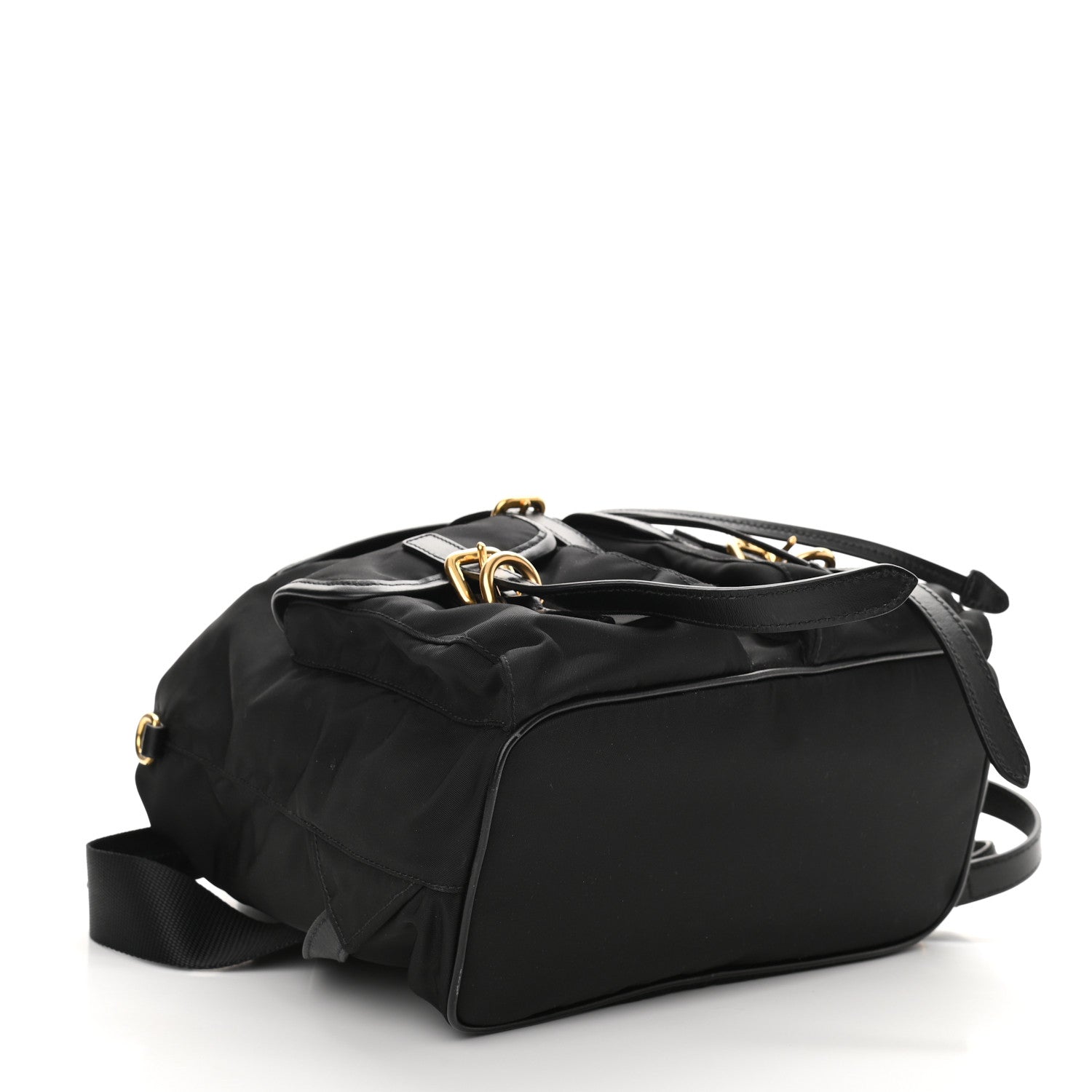 Prada Tessuto Nylon Vitello Backpack Black 4 of 9