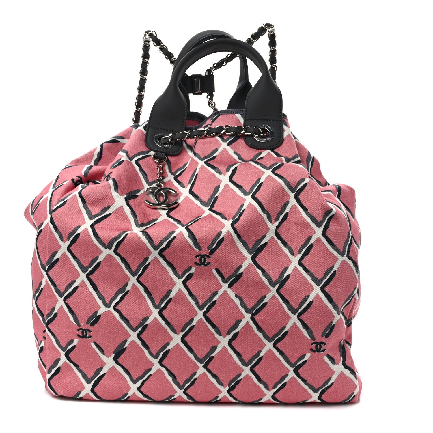 Chanel Canvas Printed Airline Drawstring Bag Pink 1 of 11