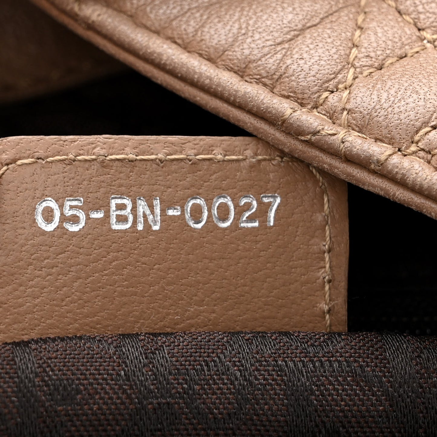 Lambskin Cannage Large Dior Soft Hobo Beige
