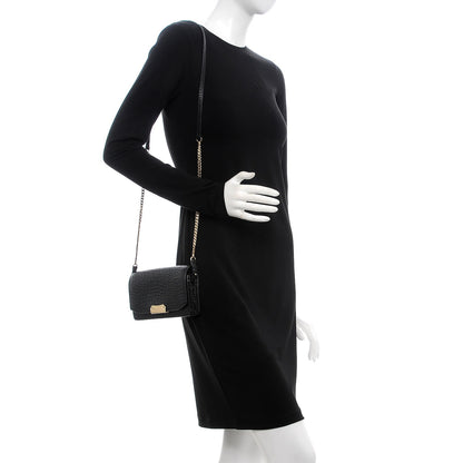 Burberry Signature Grain Small Madison Chain Clutch Black 2 of 6