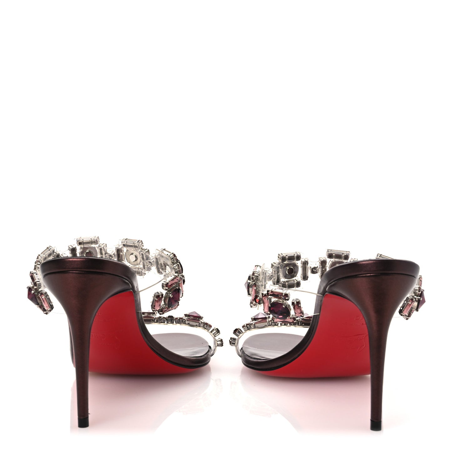 Laminated Calfskin PVC Just Jewel 85 Sandals 40 40 Palacy