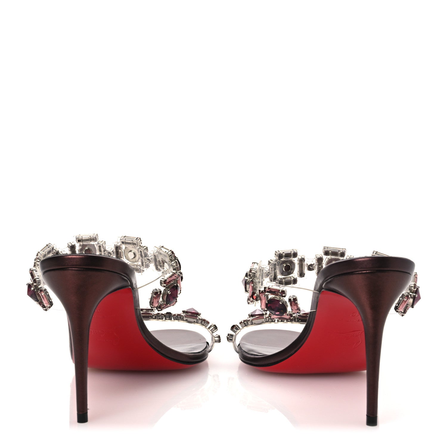 Christian Louboutin Laminated Calfskin PVC Just Jewel 85 Sandals 40 40 Palacy 6 of 10