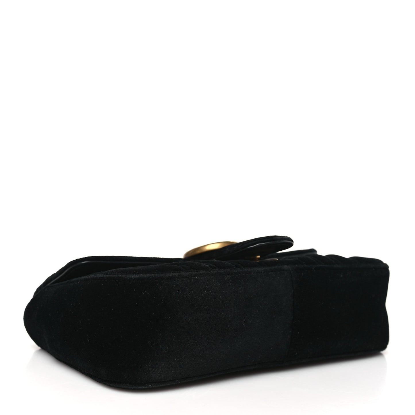 Velvet Matelasse Mini GG Marmont Shoulder Bag Black