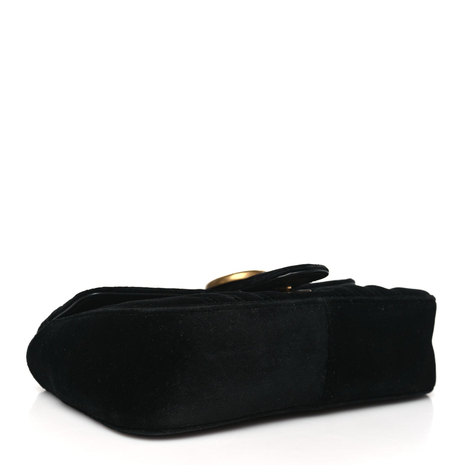 Gucci Velvet Matelasse Mini GG Marmont Shoulder Bag Black 4 of 10
