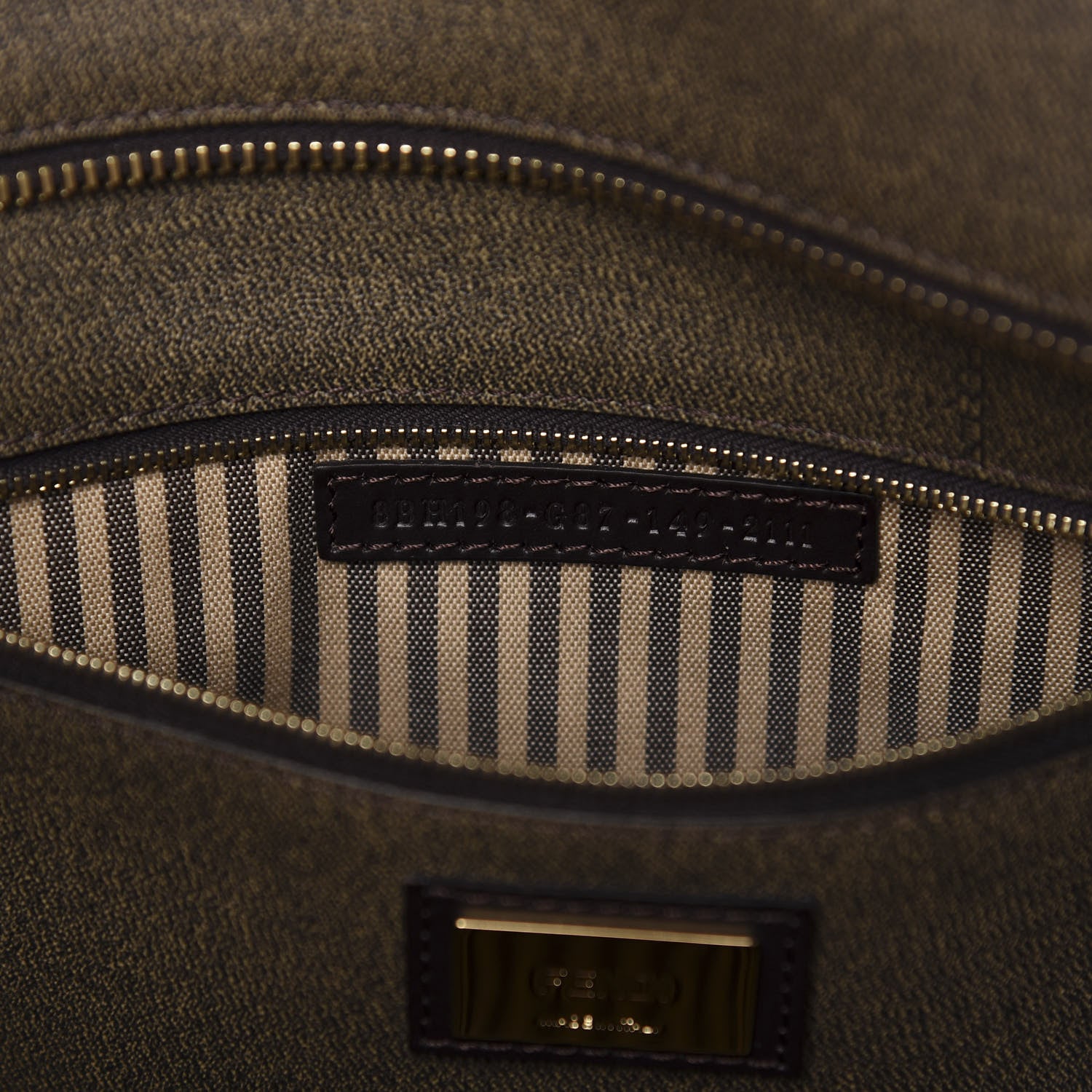 Fendi Zucca Spalmati Small Roll Tote Tobacco Moro 8 of 12
