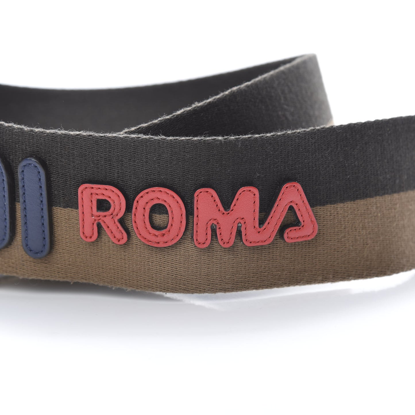X FILA Canvas Calfskin Mania Strap You Brown