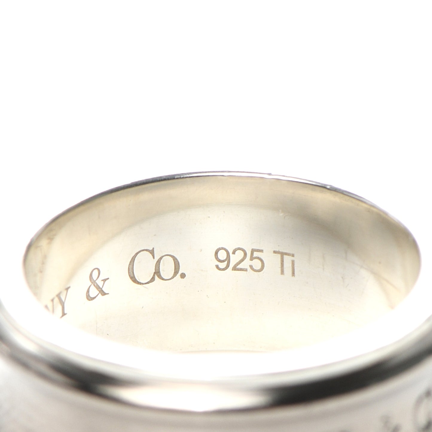 Sterling Silver Titanium 1837 Band Ring 49 5