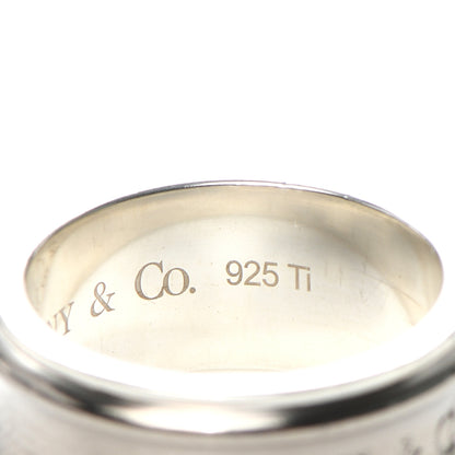 Tiffany Sterling Silver Titanium 1837 Band Ring 49 5 5 of 5