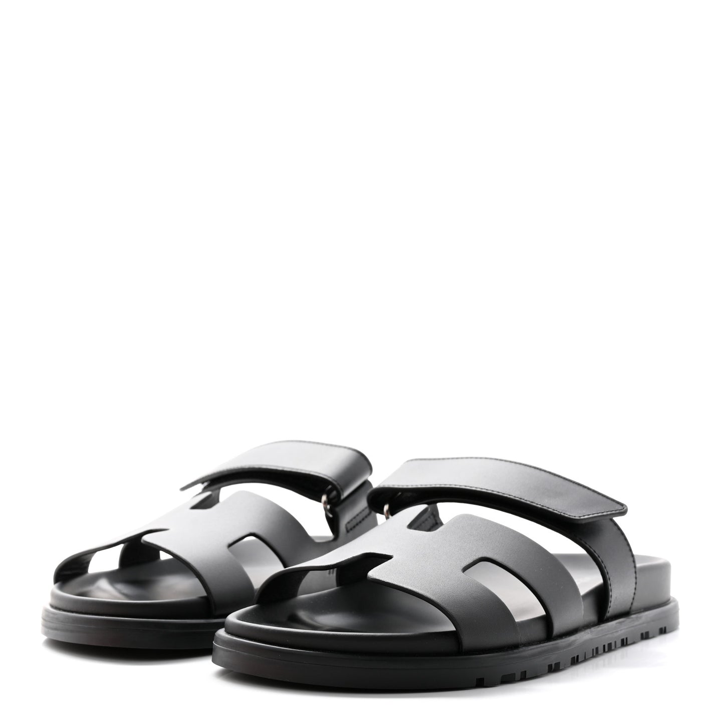 Calfskin Womens Chypre Sandals 37.5 Black