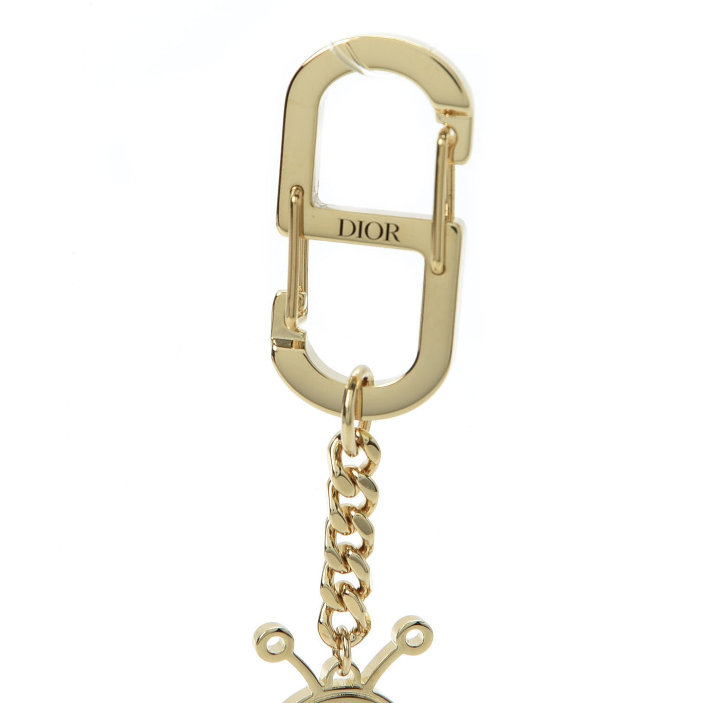 x KAWS Brass Bee Charm Key Ring Gold