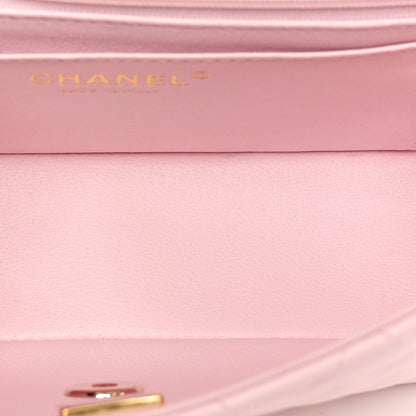 Chanel Lambskin Quilted Mini Top Handle Rectangular Flap Light Pink 5 of 11