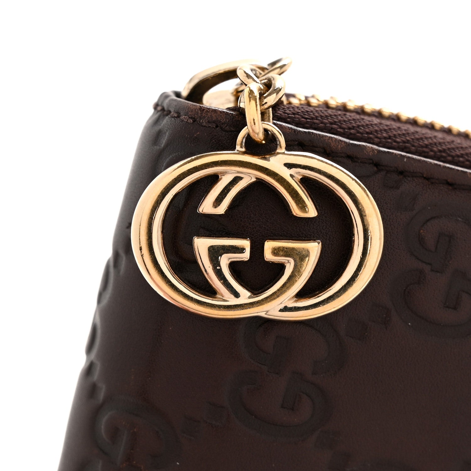 Gucci Guccissima GG Pierce Zip Around Wallet Dark Brown 9 of 11
