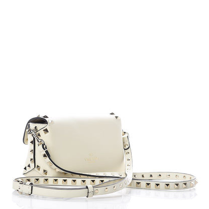 Valentino Garavani Calfskin Mini Rockstud Crossbody Bag Ivory 3 of 9
