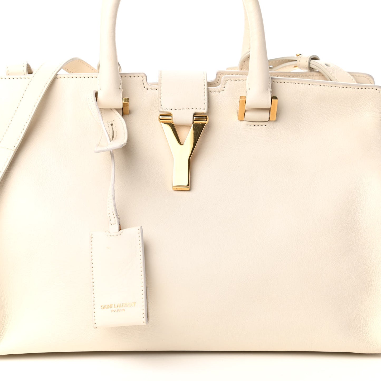 Calfskin Small Classic Y Cabas White
