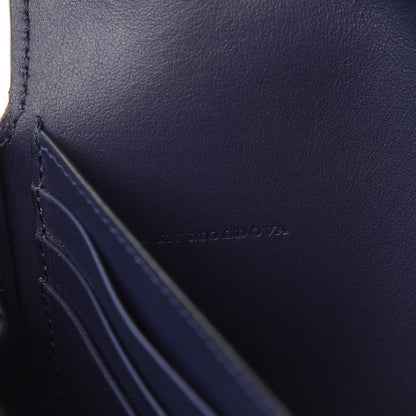Burberry Calfskin Perforated Logo Hampshire Crossbody Navy 8 of 9