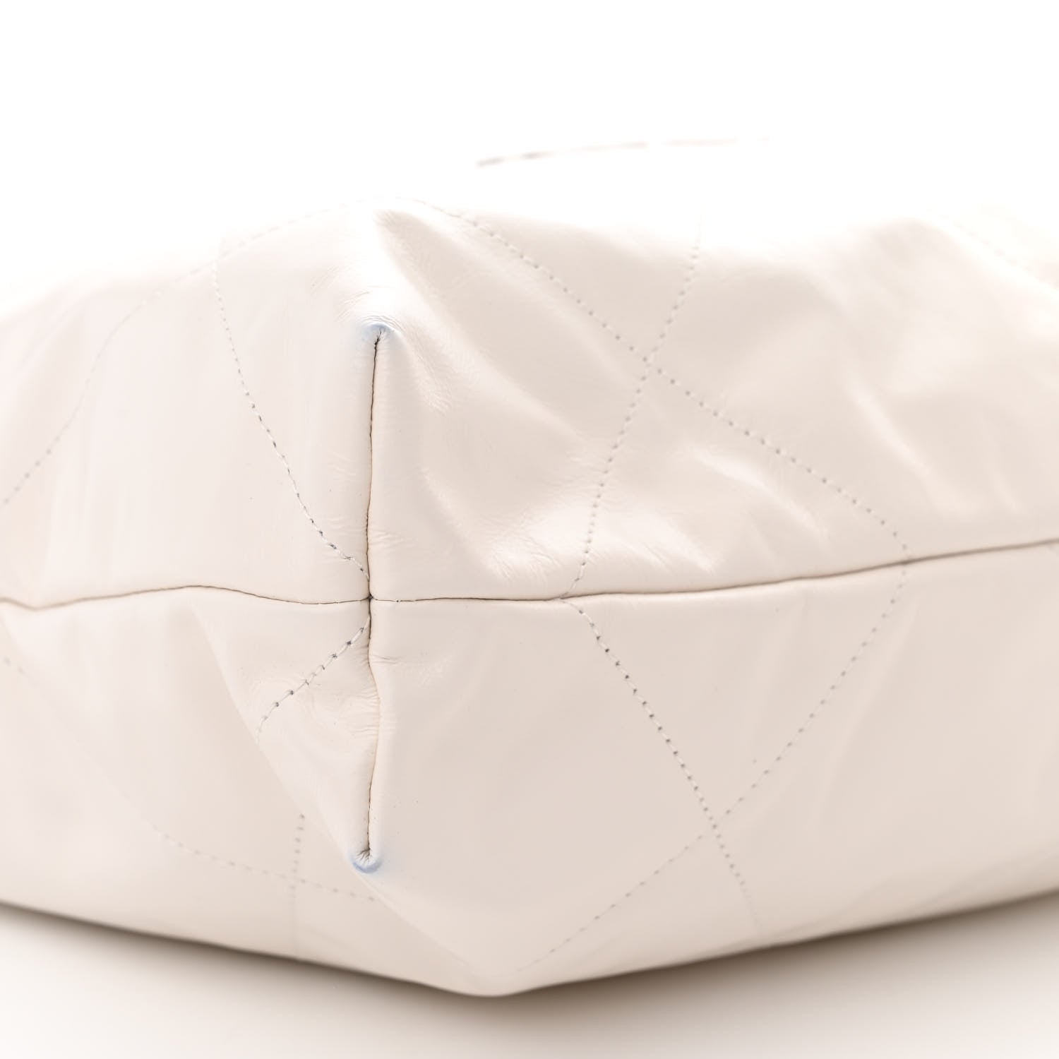 Chanel Shiny Calfskin Quilted Small Chanel 22 White 10 of 14