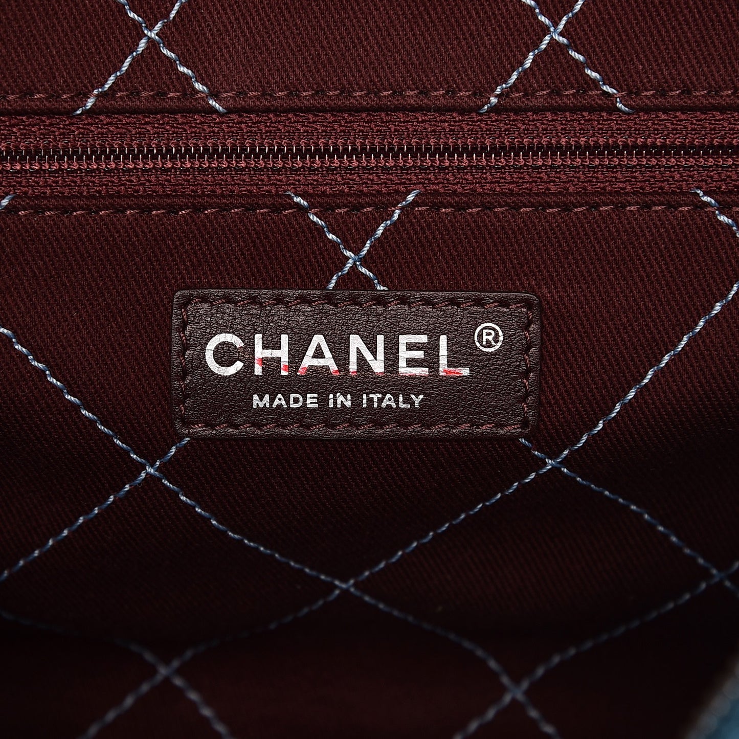 Caviar Quilted Small Deauville Bowling Bag Blue