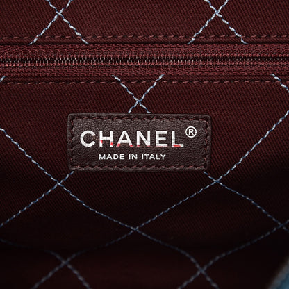 Chanel Caviar Quilted Small Deauville Bowling Bag Blue 7 of 8