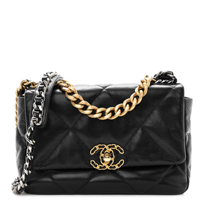 Chanel Lambskin Quilted Medium Chanel 19 Flap Black 1 of 9