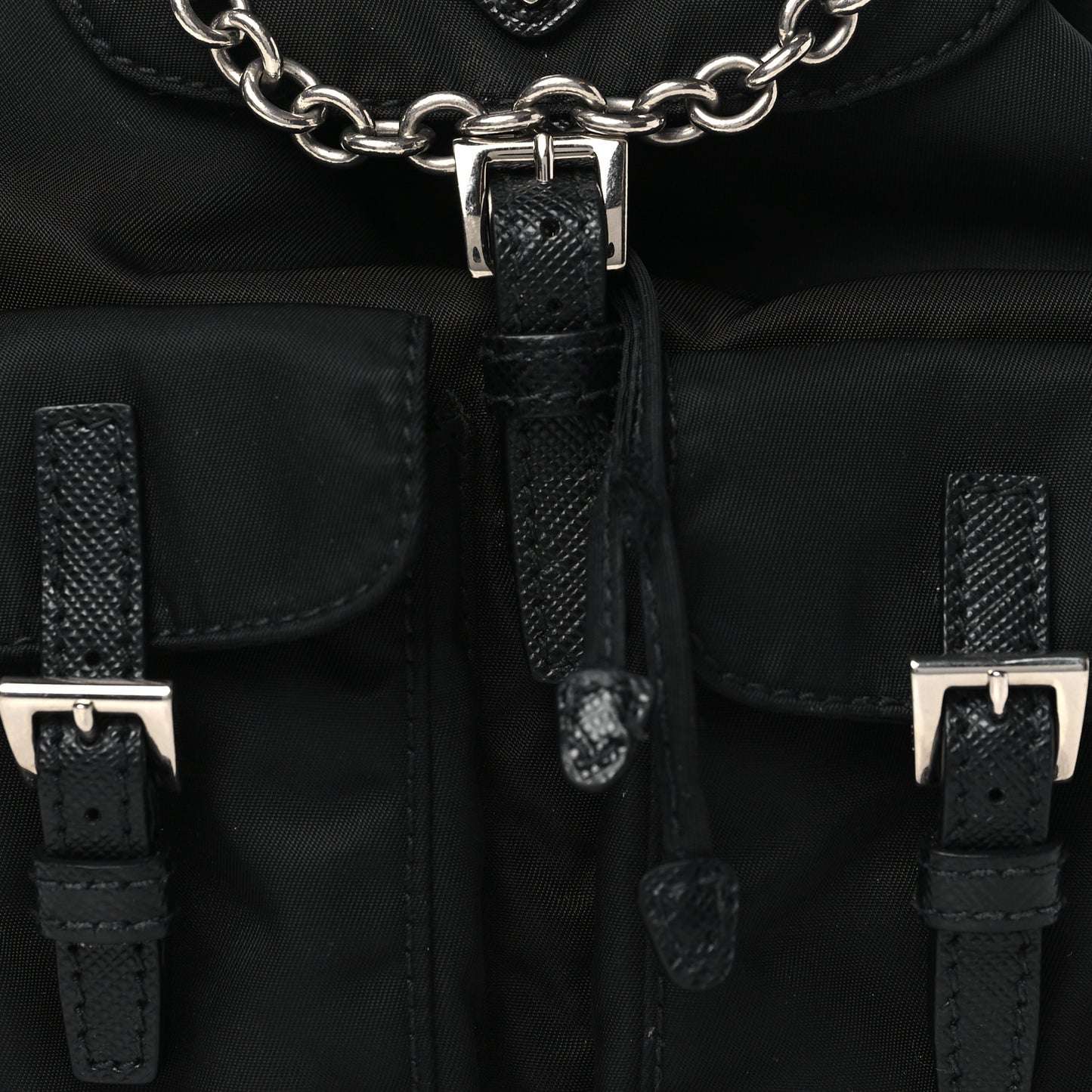 Nylon Vela Mini Crossbody Backpack Black