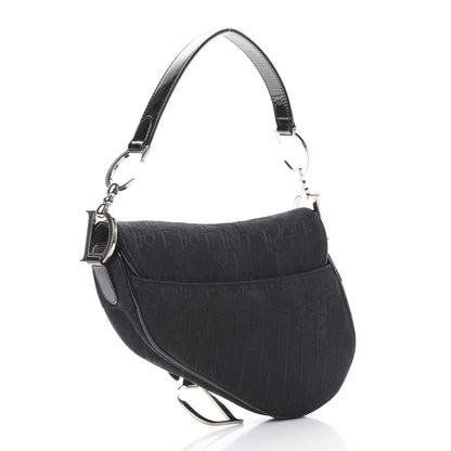 Christian Dior Monogram Saddle Bag Black 2 of 9