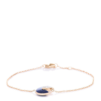 Cartier 18K Yellow Gold Diamond Lapis Lazuli Amulette de Cartier Bracelet 1 of 6