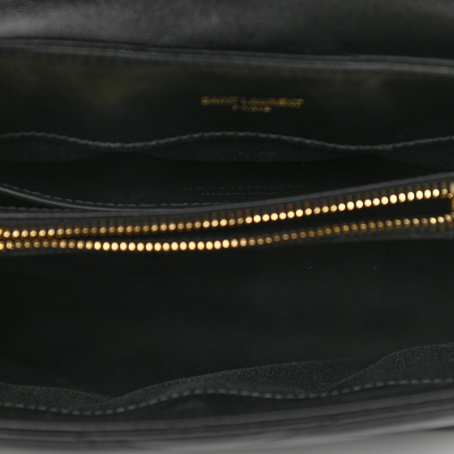 Calfskin Y Quilted Monogram Small Loulou Chain Satchel Black